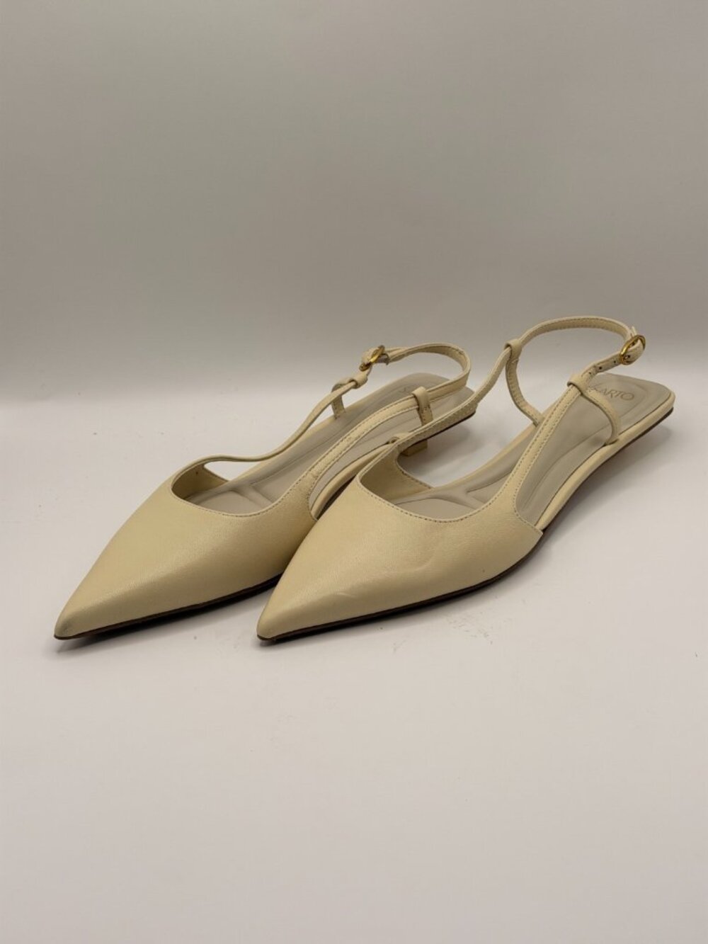 SARTO BY FRANCO SARTO Pheby Slingback Pointed Toe Flat In Ivory White Sz 8 M